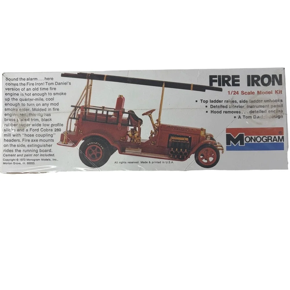 Monogram Fire Iron 1/24 Model Kit 7530 Tom Daniel AE Classics Factory Sealed Vtg